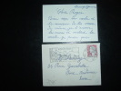 LETTRE MIGNONNETTE TP MARIANNE DE DECARIS 0,25 F OBL. MEC 6-1-1962 FECAMP (78 SEINE-MARITIME) + CARTE DE VISITE - Postal Rates