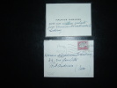 LETTRE MIGNONNETTE TP MARIANNE DE DECARIS 0,25 F OBL. MEC. 11-1-1961 PONT-AUDEMER (27 EURE) + CARTE DE VISITE - Postal Rates