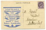 FRANCE - PREOBLITÉRÉ SUR LETTRE - N° 43 SUR CARTE PUBLICITAIRE D'ANNEMASSE - TB - 1893-1947