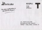 France - Enveloppe Réponse T Ecopli Neuve - Le Particulier. - Cards/T Return Covers