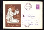 GRAPE,VINS,COSTUME, 1962, COVER STATIONERY, ENTIER POSTAL, SENT TO MAIL, ROMANIA - Wines & Alcohols