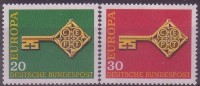 EUROPA  - ALLEMAGNE 1968 - Yvert N° 423/424 - NEUFS SANS CHARNIERE - 1968