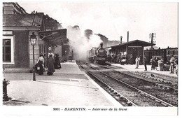 Barentin Intérieur Gare Train Locomotive Voyageurs Bon Plan 1930 état Superbe - Barentin