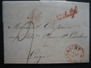 Lettre De MAASTRICHT Datée Du 22 Mai 1847 Vers LIEGE + Griffe Rouge "Na Posttijd" - Lettre Signée CRETZ - ...-1852 Prephilately