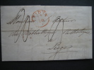 Lettre De LEIDEN Datée Du 21 Octobre 1847 Vers LIEGE + Marque De Passage HOLLANDE PAR ANVERS En Rouge - ...-1852 Prephilately