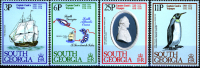 South George, Antarctic, Penguins, James Cook, Michel 74-77, MNH 16443 - Pingouins & Manchots