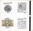 FAEROE IS.  1981 Historic Writing 10 Kr. Pair On Maximum Card.  Michel 69 - Faroe Islands