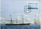 FAEROE IS.  1983 Steamships Set  On 3 Maximum Cards.  Michel 79-81 - Faeroër