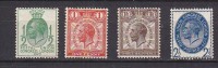 P1927 - GRANDE BRETAGNE Yv N°179/82 * - Unused Stamps