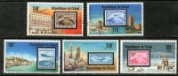 Chad 1977 Graf Zeppellin Aviation History Stamp On Stamp Sc 327,C206-9 Cancelled # 3878 - Zeppelines