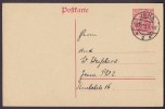 Deutsches Reich Postal Stationery Ganzsache Entier Postkarte Germania Deluxe JENA 1919 Locally Sent (2 Scans) - Tarjetas