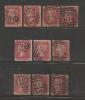 UNITED KINGDOM 1858 Used Stamp Victoria 1p Red (10 Stamps) Nr. 16 - Usati