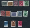 Hungary 1943 Mi 722-734 Mh Complete Sets - Unused Stamps