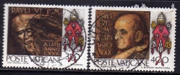 CITTA' DEL VATICANO VATIKAN VATICAN 1978 GENETLIACO 80° ANNO BIRTHDAY SERIE COMPLETA COMPLETE SET USATA USED OBLITERE' - Gebraucht