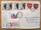 2 Scans, Registered Cover Sent From Poland To Lithuania, Birds Oiseaux, Coat Of Arms - Covers & Documents