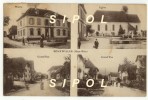 Bouxwiller Carte Multivues  Mairie , Eglise , Grand´Rue X 2  - Sépia Voyagé Le 19/4/1923 - Bouxwiller