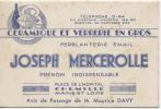 49- CHEMILLE - Ets JOSEPH MERCEROLLE - Céramique - Verrerie En Gros - Avis De Passage De M Maurice DAVY - Année 1951 - Shops