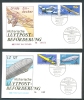 Germany Allemagne Deutsche Bundespost Historische Luftpost Beforderung Avions Airplanes Zepplin 2x FDC Berlin 06.04.1991 - Zeppelines