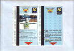 Romania-Magnetic Cards For 10 Trips By Metro In Bucharest-2 Pieces Used - Europa