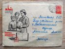Cover Sent From Russia To Lithuania 1960, Vologda, Teacher Children School Globus - Brieven En Documenten
