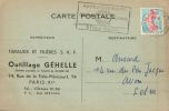 PARIS  ,  Outillage GEHELLE  ,Tarauds Et Filières , 74 , Rue De La Folie Méricourt - Arrondissement: 11