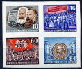 DDR 1953 Karl-Marx-Jahr  Imperforate Stamps From Block 9B MNH / **.  Michel 392-95B Cat. €64 - Nuevos