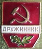 Russia / USSR   Badge " People's Militia-Druzhinik" Voluntary People's Police Guard, Original - Polizia