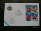 2002 Busta Primo Giorno FDC Giochi Olimpici Invernali 4 Val. Se Tenant - Brieven En Documenten