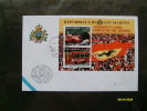 AUTOMOBILISMO 2000 Busta Primo Giorno FDC FERRARI Campione Del Mondo Blocco Foglietto - Cartas & Documentos