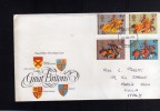 GREAT BRITAIN - GRAN BRETAGNA 1974 MEDIEVAL WARRIORS - GUERRIERI MEDIEVALI FDC VIAGGIATA - 1971-1980 Decimal Issues