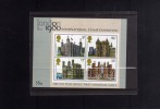 GREAT BRITAIN GRAN BRETAGNA 1980 LONDON STAMP EXHIBITION ARCHITECTURE BLOCK SHEET ESPOSIZIONE FILATELICA LONDRA MNH - Blocks & Miniature Sheets