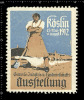Old Original L German Poster Stamp (advertising Cinderella,reklamemarke) Exhibition, Animals, Goose, Gans, Oie , Gänse - Oies