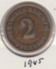 @Y@   Duitsland   2  Pfennig  1876 A  (1945) - 2 Rentenpfennig & 2 Reichspfennig