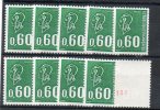 FRANCE : TP N° 1815 ** ( N° Rouge ) - Unused Stamps