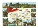 Cp, Carte Géographique, Lourdes (65) Et Ses Excursions - Landkarten