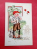 > Valentine's Day Embossed Little Boy With Dog Wants A Wife  = Ref 512 - San Valentino