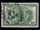 Canada 1942 10 Cent 4 Hole OHMS Perforated Special Delivery Express Issue #OE10 - Perforés