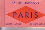 Carnet De 20 Cartes Art Et Technique PARIS Cartes Postales Héliogravure - Konvolute, Lots, Sammlungen