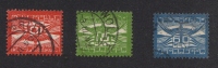 Série : 3 Timbres Oblitérés 1921 Poste Aérienne, N° 1/2/3 - Luftpost