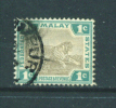 FEDERATED MALAY STATES  -  1900 To 1936  Tiger  1c  Used As Scan (blunt Corner) - Federated Malay States