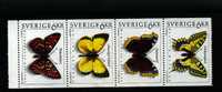 SWEDEN/SVERIGE - 1993  BUTTERFLIES  STRIP   MINT NH - Blocchi & Foglietti