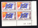 FRANCE SERVICE CONSEIL DE L´EUROPE N° 35 70C BRUN VIOLET BLEU JAUNE ET ROUGE COIN DATE DU 28.3.1969** - 1960-1969