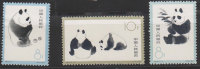 T)1963,CHINA,SET(3),GIANT PANDA,NG,XF.- - Unused Stamps