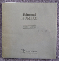 Edmond Humeau Poèmes-missives - Franse Schrijvers