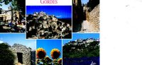 84 GORDES 5VUES/ 1 CARTE VILLAGE PLACE CAFE  LES  BORIS  ANNEES 90 - Gordes