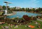 AK Schwimmbad Freibad 645 Hanau Main Sprunturm Hochhäuser 14.8.1979 - Zwemmen