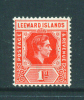 LEEWARD ISLANDS  -  1938/54  George VI  1d  Mounted Mint As Scan - Leeward  Islands