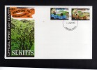 ST. KITTS 1982 BRIMSTONE HILL FDC - St.Kitts-et-Nevis ( 1983-...)