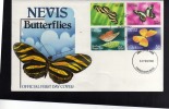 NEVIS 1982 BUTTERFLIES - FARFALLE FDC - St.Kitts-et-Nevis ( 1983-...)