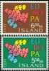 AX0042 Iceland 1961 Europa Pigeons 2v MNH - 1961